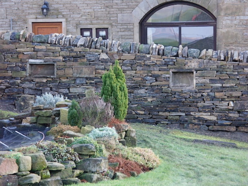 new build dry stone wall