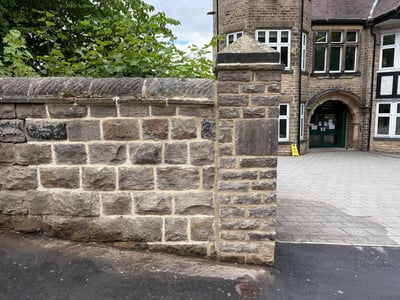 Historic house entrance pillar repair